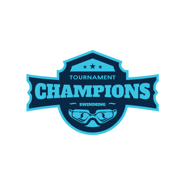 Champions Tournament Swimming logo template Thumbnail