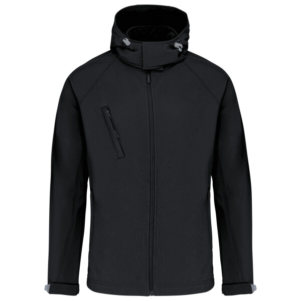 Heren softshell jas met afneembare capuchon Thumbnail